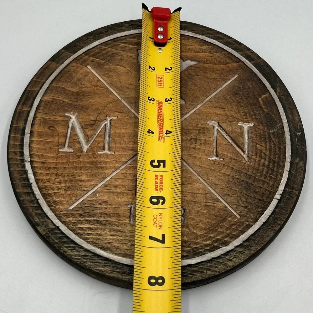 Minnesota State Wood Plaque Unisex OS Brown NWOT Rustic Carved